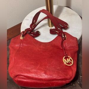Michael Kors Red Shoulder Bag